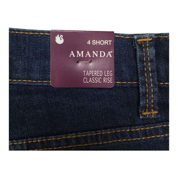 Gloria Vanderbilt Amanda Supreme Stretch Tapered Leg Jeans 4 Short Classic Rise - Picture 3 of 10